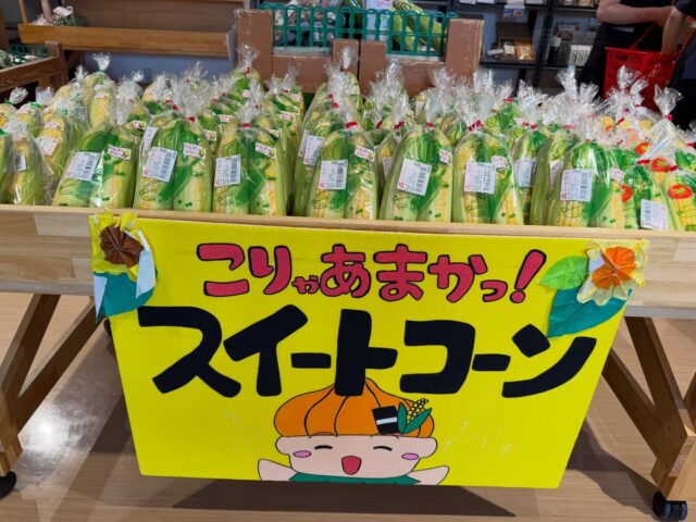 おはようございます☀
6月13日（土）9時オープンしました。

朝から多くのお客様にご来店いただきありがとうございます😊✨

🌽スイートコーン🌽
本日、5袋までに制限させていただいております🙇‍♀️

夏野菜が少しづつ増えてきました🍆🥒

暑くなりそうですが、休憩、水分補給しながらお過ごしください😊

本日もご来店お待ちしてます😊

#道の駅しろいし